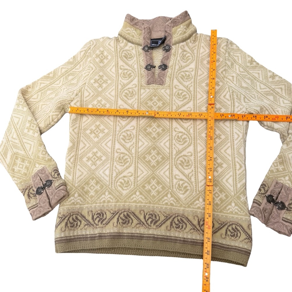 Dale of Norway Fair Isle Wool Mock Neck Pullover Sweater - Picture 8 of 9